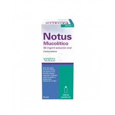 NOTUS MUCOLÍTICO 50 MG/ML SOLUCIÓN ORAL , 1 frasco de 200 ml