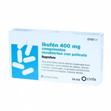 IBUFEN 400 mg COMPRIMIDOS RECUBIERTOS CON PELICULA 20 comprimidos