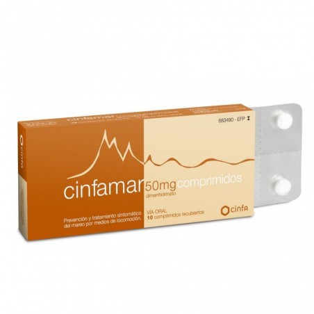 Cinfamar 50 Mg 10 Comprimidos Recubiertos