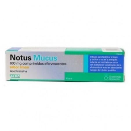 Notus Mucus 600mg 20 Comprimidos Efervescentes Sabor Limón