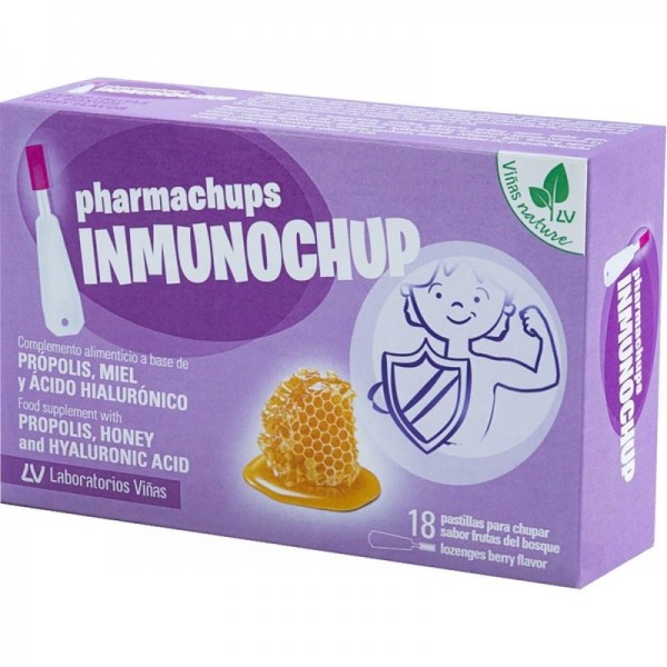 Pharmachups Inmunochup Sabor Frutas del Bosque 18 Pastillas